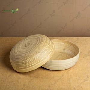 Bol de service en bambou fait à la main, respectueux de l'environnement, léger et au design classique, non toxique - Product Image 2