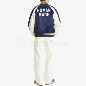 Veste classique en satin pour hommes pour les sports d'hiver ou le style de rue avec logo côtelé et imprimé - Product Image 2