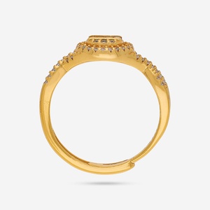 Bague en argent 92,5 191180, tendance et élégante, plaquée or rose et rhodium, sertie de griffes, en or blanc, cadeau - Product Image 4