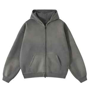 Nouveaux hommes personnalisés conception OEM impression numérique écologique poids lourd hiver polaire fermeture éclair sweats à capuche avec couleurs et Logo personnalisés - Product Image 1