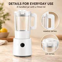 Blender intelligent à neuf vitesses avec pot en verre, six lames et contrôle par application mobile pour smoothies et milkshakes