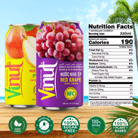 Jus de Raisin Rouge Pressé Frais 330ml, Purée de Fruits, Boisson en Boîte (Conservée), Échantillon Gratuit, Marque Privée, Fabricant Vietnamien, Pureté 30%