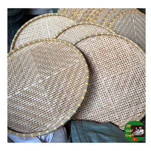 Cubierta de comida de bambú hecha a mano, cubierta de cesta de bambú ecológica, bandeja de bambú tejida de estilo clásico de Vietnam - Product Image 3