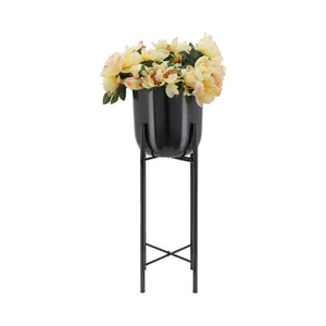 Design moderne Produit attrayant Porte-fleurs en métal Pot noir fini or pour décoration de table de mariage Décoration de coin latéral - Product Image 5