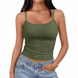 Camiseta sin mangas recortada personalizada para mujer, chaleco formal transpirable ajustado de cintura alta con elástico corto sin mangas fabricado por Dressports - Product Image 1