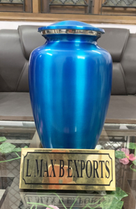 Urnas de cremación para adultos de color cereza transparente de metal para cenizas humanas con bolsa de terciopelo gratis precio al por mayor - Product Image 4