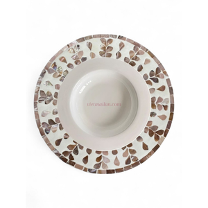 Assiettes de présentation décoratives en nacre pour la décoration de table de mariage - Product Image 2