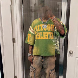 Stock Hommes Au-dessus De La Taille T-shirts Nouveau Design Confortable Adulte Mode Porter Service OEM Dernier Style Coton Baggy Chemises par - Product Image 5