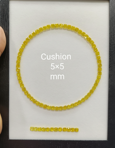 Diamante Sintético Amarillo de Laboratorio, Corte Cojín, Claridad VVS-VS, Relleno, para Anillo de Compromiso - Product Image 3