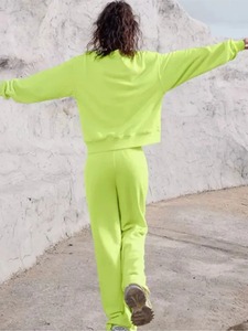 Ensemble de survêtement décontracté tendance pour femme, hiver 2026, uni, écologique, en spandex/polyester, nouveau style - Product Image 2