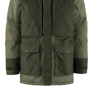 Parka larga con logotipo personalizado impreso para hombre servicio OEM transpirable impermeable con bolsillos relleno de algodón - Product Image 6