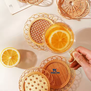 ชุดที่รองแก้วไม้ไผ่ทนนานคุณภาพระดับพรีเมี่ยมถาดรองแก้วไม้ไผ่ย้อนยุคสำหรับเวลาน้ำชาผลิตในเวียดนาม - Product Image 2