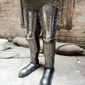 Medieval Greaves Protector de pierna Muslo Zapatos Caballero Armadura Acero Gótico Pierna Armadura Traje Guerrero Batalla Listo Cosplay Regalo - Product Image 1