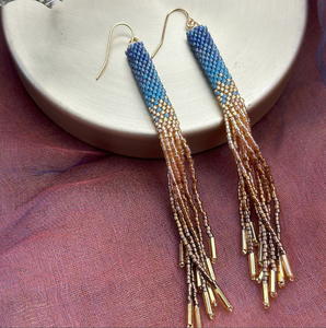 Pendientes Borla Flecos-Dorado-Largo - Product Image 2