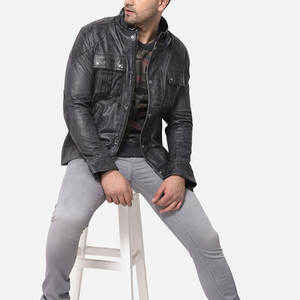 Colección de invierno, chaqueta de cuero PU para hombre de aspecto atractivo, chaqueta de cuero para hombre cómoda y suave de calle alta, entrega rápida - Product Image 5