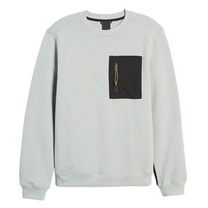 Último diseño sudadera personalizada de alta calidad básica mezcla de algodón sudadera hombres suelta manga larga liso cuello redondo sudadera - Product Image 2