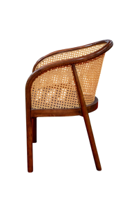 Ensemble de salle à manger Michelin 6 pièces avec chaises à dossier en rotin et frêne brun pour la salle à manger - Product Image 2