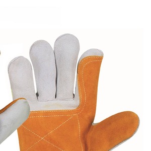 Gants industriels en cuir de vache à double paume Fabricant de gants de gréement canadiens de sécurité au travail de qualité supérieure - Product Image 2