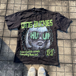 Streetwear Hip Hop graphique surdimensionné pour hommes personnalisés 100% coton coupe ample impression numérique sérigraphie anti-rides - Product Image 1