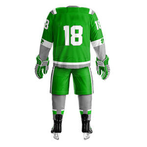 ชุดยูนิฟอร์มฮอกกี้น้ำแข็งผ้าโพลีเอสเตอร์คุณภาพสูง ระบายอากาศได้ดี สวมใส่สบาย สำหรับผู้ใหญ่ พร้อมบริการสกรีนชื่อทีมตามสั่ง รับผลิตแบบ OEM - Product Image 3