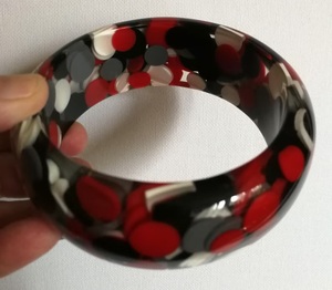 Direct Factory Prices Blue & <b>Red</b> Resin <b>Bracelets</b> with Multi Color Resin Crafted Bangles Flower Pattern for Sale - Product Image 4