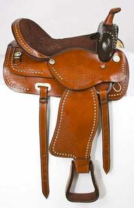 Selle de cheval anglaise et occidentale faite à la main en cuir pur très demandé directement d'Inde pour l'équitation - Product Image 3
