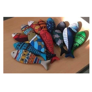 งานฝีมือปลาทำด้วยมือจากไม้เวียดนามของตกแต่งแนวศิลปะที่เป็นมิตรกับสิ่งแวดล้อมมีให้สำหรับการสั่งซื้อจำนวนมากและการปรับแต่ง OEM - Product Image 1