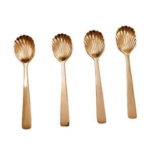 Couverts en acier inoxydable de style américain argenté avec les meilleures poignées rayées écologiques Ensemble élégant de 5 pièces - Product Image 4