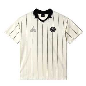 Camiseta de Fútbol Healy 26-27 con Rayas, Cuello en V, Manga Corta, Transpirable, para Hombre, Talla M - Product Image 3