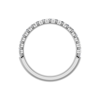 Bague demi-éternité tendance 2025 pour femme, en or 14 carats, sertie de diamants de laboratoire, fine, empilable, pour mariage, bijoux raffinés personnalisables IGI