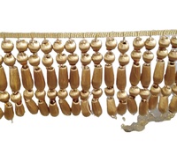 Frange à boucles en viscose de coton et rayonne de soie, lavable, écologique, sur mesure, faite à la main, avec franges en bouillon, pour OEM