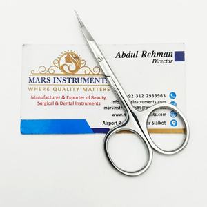 Ciseaux à cils incurvés Nail Art Durable en acier inoxydable vernis pointu lame tranchante ciseaux de manucure sourcils cils - Product Image 1