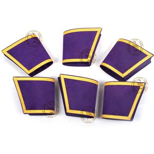 Guanteletes provinciales y de distrito con doble trenza-Scottish Mason Diseño de alta calidad Brazalete masónico bordado a mano - Product Image 6