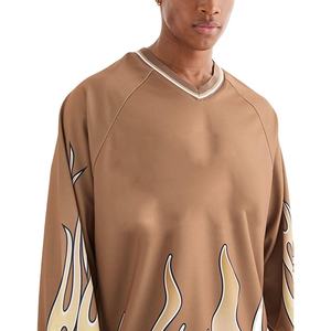 La mejor calidad Lava Design Sublimation V Neck Regular Fit Streetwear Design 2024 Camisas de manga larga de moda para hombres - Product Image 2