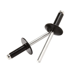 Rivet aveugle en acier et aluminium peint noir 3/16, tête en aluminium à grande bride - Product Image 1