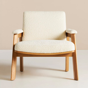 Combinación de sillón de madera de teca natural con cojín Muebles de la mejor calidad-Serry - Product Image 2