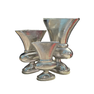 Jarrón de cáliz de aluminio Nuevo Estilo nórdico Jarrones de decoración de flores de mesa de aluminio a bajo precio - Product Image 2