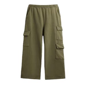 Vente en gros Pantalon de jogging en toile style décontracté pour hommes Pantalon de survêtement cargo large avec logo personnalisé et coupe ample - Product Image 1
