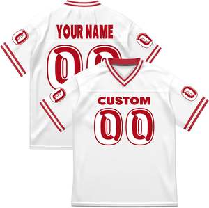 OEM High School American Football Sportswear Jersey Quick Dry Breathable Polyester <b>Mesh</b> <b>Short</b> Sleeve with Sublimation Print Logo - Product Image 5