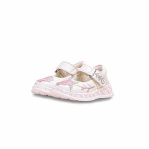 Girls' <b>White</b> Casual Pumps KD2387 Spring/Summer Comfortable Slip-On with Thin <b>Heels</b> Sequin Upper Cute Classic Pointed Toe Design - Product Image 3