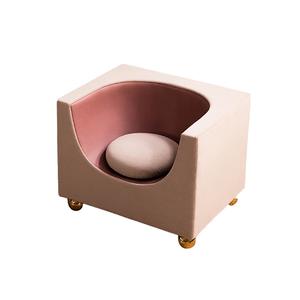 Modern Classic Single Seat Cube Bubble Sofa Elegant <strong>Pink</strong> <strong>Occasional</strong> Lounge <strong>Chair</strong> for Apartment Hotel Villa - Product Image 2