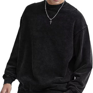 Sweat-shirt à motif épais et solide pour hommes Vêtements d'hiver décontractés de haute qualité Logo personnalisé Créez votre propre marque OEM personnalisé - Product Image 1