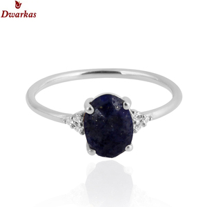 Joyería Personalizada, Anillos de Joyería Fina para Mujer, Plata de Ley S925, Lapislázuli, Circonita Cúbica, Anillo de Piedras Preciosas Múltiples, Anillo de Compromiso, Anillo de Boda - Product Image 3