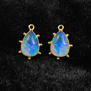 Grossiste en forme de poire lisse opale de feu éthiopienne lunette fantaisie pendentif en argent sterling 925 breloques pour la fabrication de bijoux à bricoler soi-même - Product Image 6