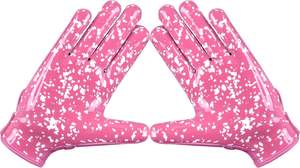 Wholesale Youth Pink Ribbon Cancer American Football <b>Gloves</b> Custom High Quality Football <b>Gloves</b> Manufacturer Non Slip - Product Image 3
