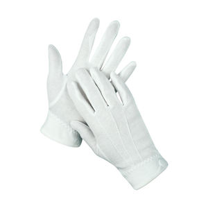 Gants blancs en coton épais unisexes respirants, brodés à la main, personnalisés en usine, maçonniques - Product Image 1