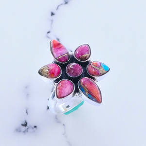 Anillos de Plata de Ley 925 con Turquesa Increíble Color Algodón de Azúcar, Anillos de Plata de Ley con Alto Pulido - Product Image 2