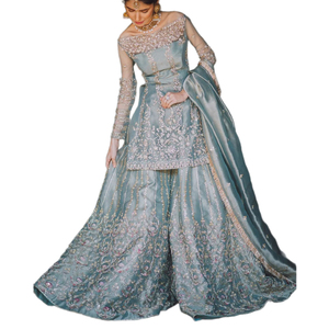 Costume Sharara en Georgette pur, fabrication directe d'usine, avec broderie de sequins, Gharara du Pakistan - Product Image 1