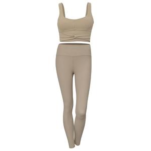 Conjunto de sujetador y mallas deportivas de alto impacto, trajes de gimnasio transpirables ligeros, pantalones de yoga con características de ejercicio estirables - Product Image 3