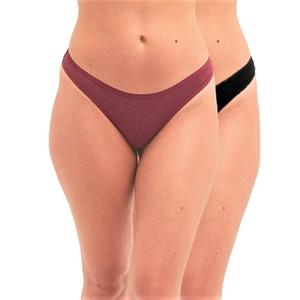 กางเกงชั้นในสตรีทรงตองสีไวน์แบบ100% กำหนดเองได้ - Product Image 1